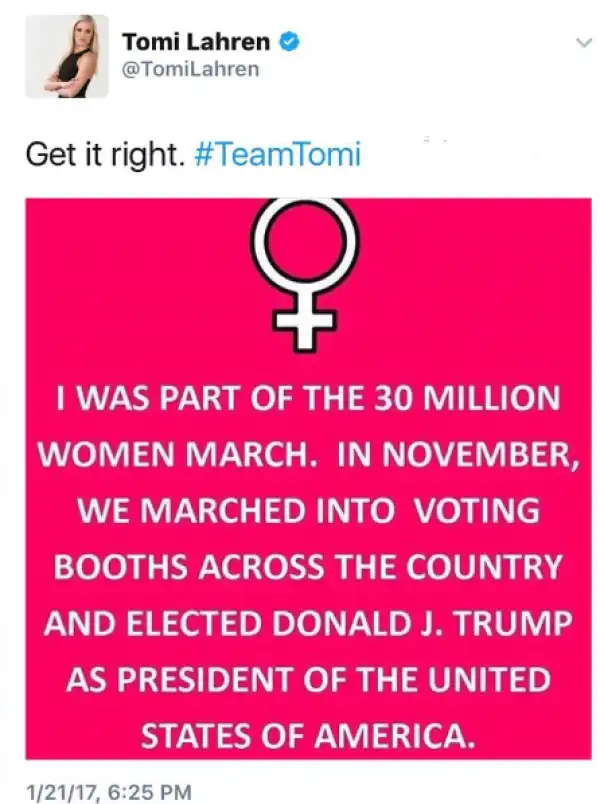 According to controversial TV host, Tomi Lahren